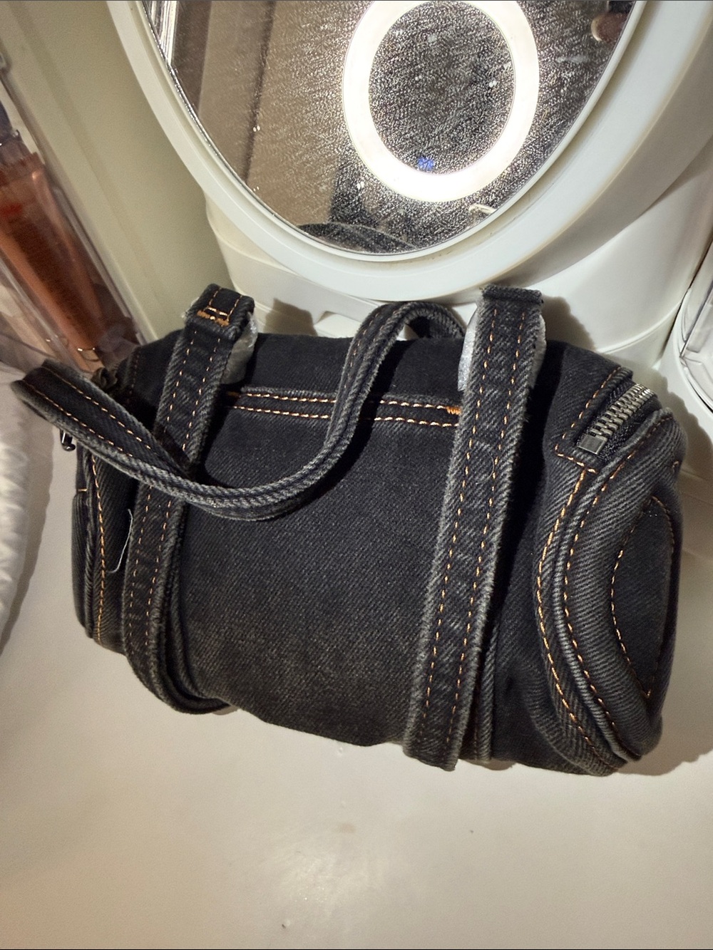 Telfar Small Denim Duffle - Black - Picture 2 of 4